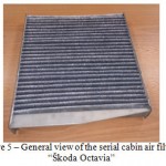 Figure 5: General view of the serial cabin air filter of “Škoda Octavia”