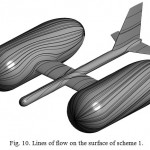 Fig. 10. Lines of flow on the surface of scheme 1. 