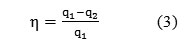 where q2 is the withdrawn heat. With consideration for Eq. (2), Eq. (1) can be rewritten as Eq. (3):